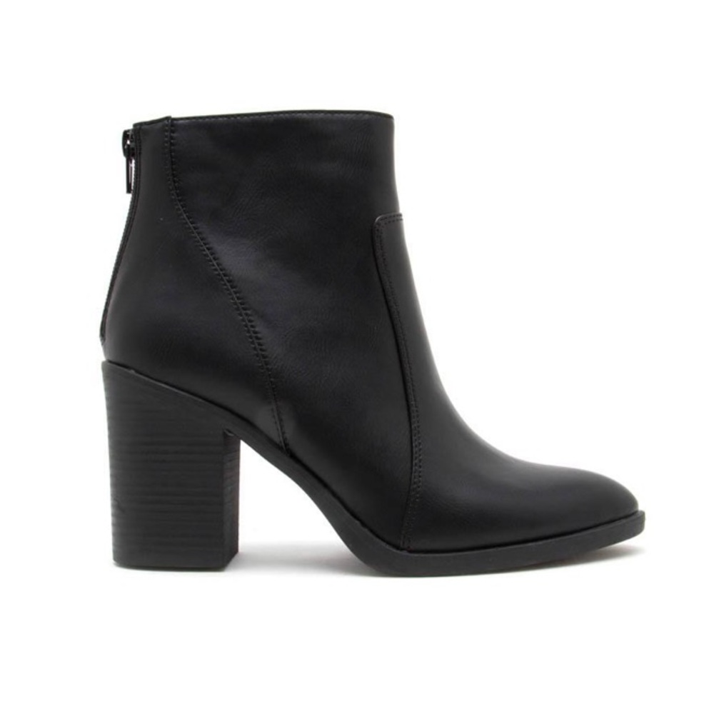 Black Leather Booties - Picture 2 of 6